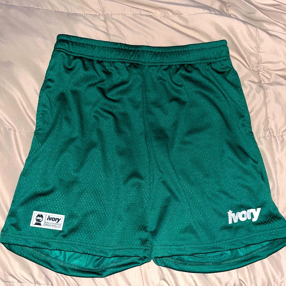 Omar Apollo ‘IVORY’ Official Merch Green Shorts